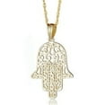 thumbnail image 5 of AVORA 10K Yellow Gold Hamsa Pendant Necklace with 18" Chain, 5 of 5
