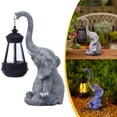 thumbnail image 1 of Figurina Elefante Ligera La Estatua Solar Creativa para El Jardín Del Patio Exterior (gris), 1 of 9