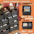 thumbnail image 4 of Dresser, Betcozy Storage Organizer with 9 Drawers for Bedroom, Chest of Drawer with Fabric Bin, Sturdy Metal Frame, Wood Top for Closet, Nursery,Black, 4 of 7