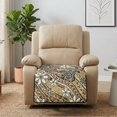 thumbnail image 4 of ZIATUBLES Tribal Sea Turtle Plumeria Print Recliner Chair Cover, Anti-Slip Quilted Recliner Couch Slipcover, Washable Furniture Protector for Living Room, Fits Most Standard Recliners, 4 of 8