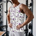 thumbnail image 5 of Cauagu Lavender Flowers Print Men's Sleeveless Muscle Shirts,Tank Tops Quick Dry Workout Tank Top Gym Muscle Tee Fitness Bodybuilding T Shirt for Men-3X-Large, 5 of 7