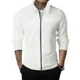 Men Winter Jacket Men Lightweight Jacket Waffle White M