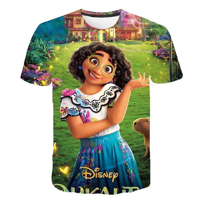 Camisetas Kawaii fashion magic full house con estampado 3D de Disney para niños, camiseta de dibujos animados de moda de verano para niñas de 2 a 10 años, camiseta 6T Gao Jinjia LED