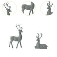 thumbnail image 6 of QSTDGVPW 1 pair reindeer deer figurines shelf decor versatile desktop collection tabletop Silvery, 6 of 9