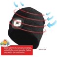 thumbnail image 2 of Gorro con linterna frontal recargable, gorro de invierno de punto con luz para hombres y mujeres (camuflaje verde militar), 2 of 5