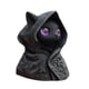 thumbnail image 1 of Figura decorativa coleccionable de gato encapuchado gótico, estatua de resina creativa Ojos morados, 1 of 9