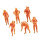 thumbnail image 3 of 6 piezas Figuras de modelo en miniatura Resina Mini People Modelas Figuras de bomberos para la decoración de la escena de bricolaje Diseño del diorama Altura de 2.8 cm, 3 of 8