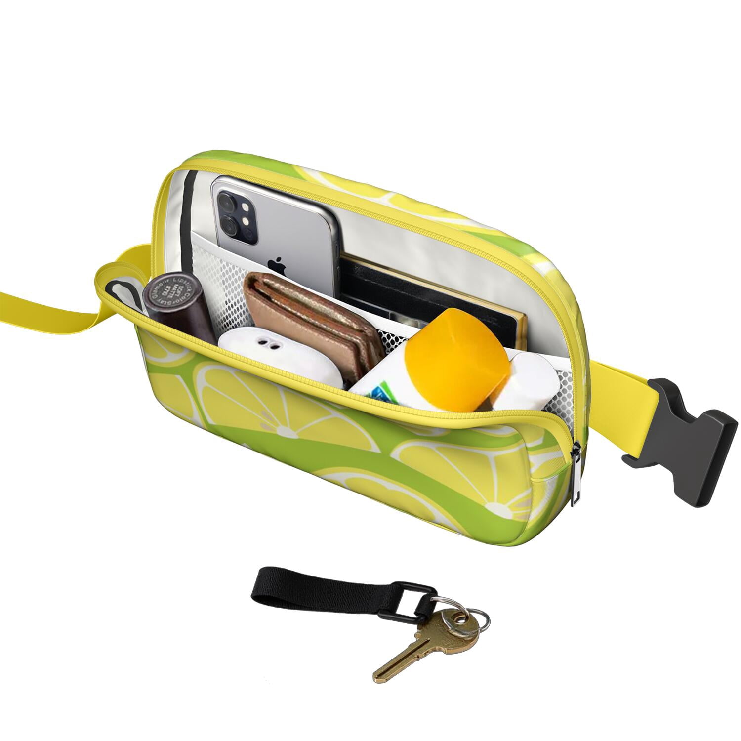 Sunny Lemons Fanny Pack – Retro-Inspired Fruit Belt Bag with Cute Vintage Lemon Pattern