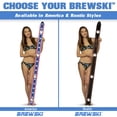 thumbnail image 7 of GoSports GoPong Slamski - Retro and Vintage Wood Design 4 Person Drinking Ski with 50 Plastic Shot Glasses Brewski - America, 7 of 7