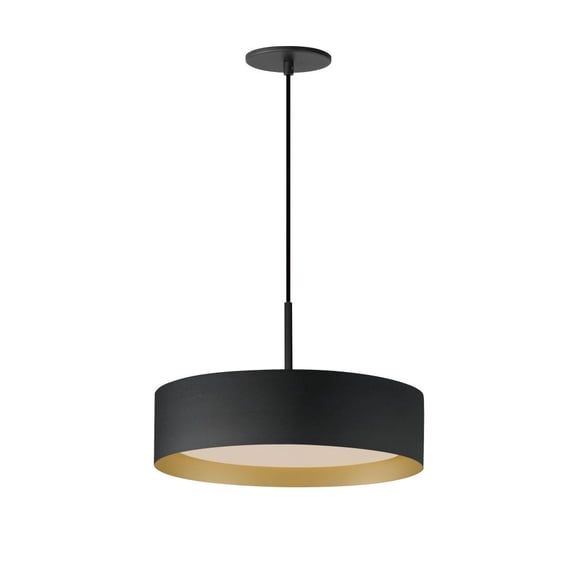ET2 Lighting E51013-BKGLD Echo - 25W 1 LED Pendant-10.75 Inches Tall and 16 Inches Wide Black/Gold