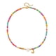thumbnail image 1 of Collar de joyería con cuentas en forma de letras para mujer. Collar con iniciales bordadas en cuentas para mujer., 1 of 6