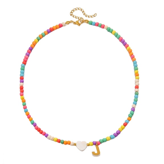 Necklaces for Women Women Jewelry Letter Bead Jewelry Women's Necklace Letter Initials Bead Embroidery Women's Necklace