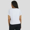 thumbnail image 6 of Women's WEAR by Erin Andrews White Cleveland Browns Cropped Center Stripe Dolman T-Shirt, 6 of 6