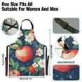 thumbnail image 3 of Yayeee Chief Kitchen Apron with Pockets for Cooking Water Resistant Unisex Adjustable Neck Strap, Blue Apple Pattern, 3 of 7