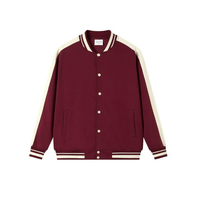 Japanese style 380g combed cotton cardigan sweatshirt baseball jacket, couple style, spring and autumn men's and women's outerwear, outdoor color-blocked top, trendy.