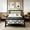 Black, variant on Sifurni Queen Size Metal Platform Bed Frame with Modern & Vintage Headboard and Footboard, Brown
