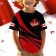 thumbnail image 2 of Boys Graphic T Shirt With Embroidered Maple Leaf And Canadian Patriotic Celebration Tee For Kids, 2 of 4