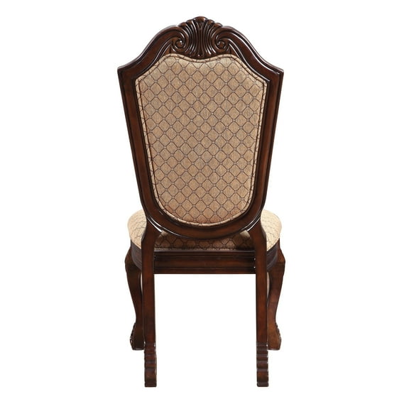 Newboti Furniture Beige and Espresso Solid Back Side Chairs (Set of 2) 21777