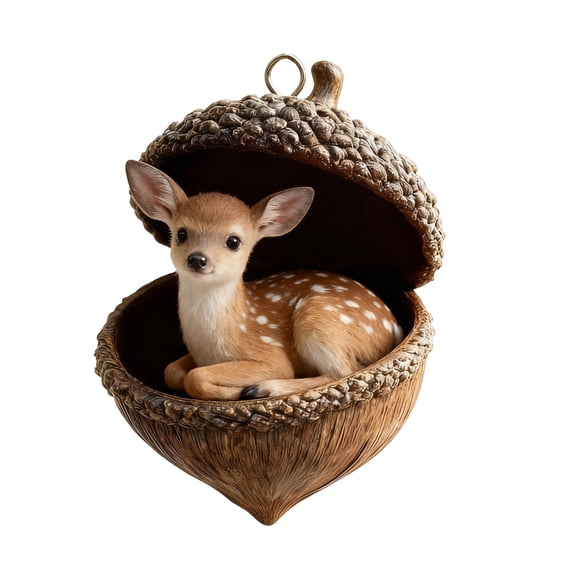 forest Animal Christmas Ornaments, Acrylic Material, Cute Animal Print Design & Stylish, for Tree, Wreath, and Holiday Displays