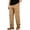 Khaki, variant on TKKCS Mens Cotton Cargo Pants Elastic Waist Straight Leg Relaxed Fit Casual Outdoor Work Pants with Multi Pockets Khaki L