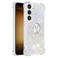 thumbnail image 2 of Funda para Samsung Galaxy S24 5G con Brillo Líquido Flotante, Purpurina, Parachoques y Anillo Giratorio Soporte, 2 of 5