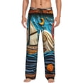 thumbnail image 2 of Lsque Whimsical Sailboat Ocean Art Print Men's Pajama Pants, Lounge Pant - Comfortable Home Wear,Elastic Waistband, Stylish Design-Large, 2 of 9