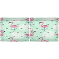 thumbnail image 3 of Coolnut Flamingo Kitchen Curtains, Window Treatments, Short Curtains, Rod Pocket Curtains, 27x24in 2 Piece Set Home Decor, 3 of 7