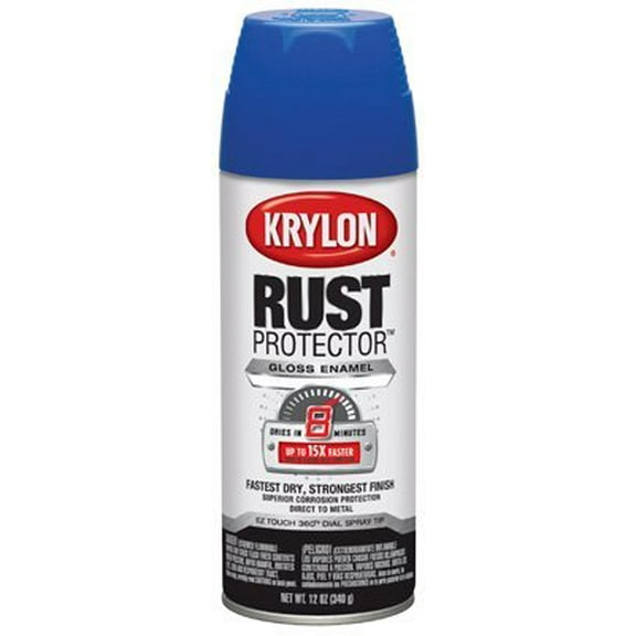Krylon Rust Preventative Enamel Spray Paint - Gloss Blue - 6 Pack, 12oz.