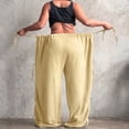 thumbnail image 4 of Dresfit Wide Leg Pants for Women Baggy Drawstring Barrel Pants 2026 Summer Adjustable Palazzo Sweatpants Elastic Waist Lightweight Plus Size Harem Pant S, 4 of 4