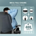 thumbnail image 5 of Executive Office Chair, Ergonomic Big and Tall Computer Desk Chair, High Back PU Leather Chair with Padded Flip-up Armrest, Lumbar Support Swivel Rolling Chair, 5 of 7