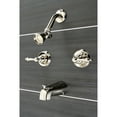 thumbnail image 6 of Kingston Brass KB241AL Magellan Twin Handle Tub & Shower Faucet With Decor Lever Handle, Polished Chrome, 6 of 7