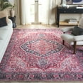 thumbnail image 2 of SAFAVIEH Vintage Serapi Zander Medallion Machine Washable Area Rug, Pink/Blue, 9' x 12', 2 of 12