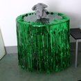 thumbnail image 2 of Silver Gold Metallic Foil Table Skirt Skirting Fringe for Party Wedding, 2 of 5