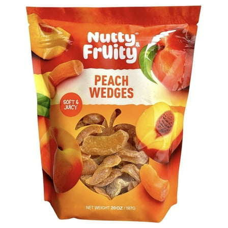 Nutty & Fruity Dried Peach Wedges, 20 oz
