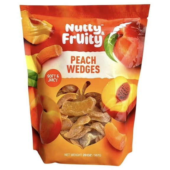 Nutty & Fruity Dried Peach Wedges, 20 oz