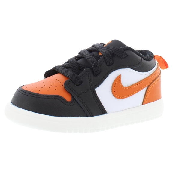 Nike Jordan 1 Low ALT Leather Infant/Toddler Shoes Size 8, Color: Black/Starfish/White/Sail