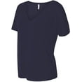 thumbnail image 3 of BELLA 8815 BellaCanvas Ladies` Flowy Basic V-Neck Tee 8815, 2XL, Midnight, 3 of 6
