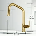thumbnail image 3 of VIGO Utopia 14 in. H Single Handle Pull-Down Sprayer Kitchen Bar Faucet in Matte Brushed Gold, 3 of 15