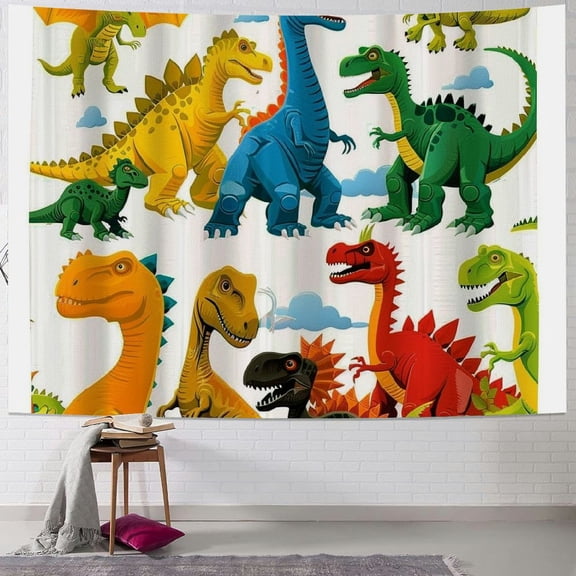 Orinice Dinosaurs Tapestry Wall Hanging Unique Style for Home Wall Decor Art Living Room Bedroom Dorm, Soft Lightweight Fabric, Vivid Colors, 4 Sizes Available 40x30inch