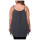 thumbnail image 1 of Camiseta sin mangas con tirantes de encaje y pliegues de gasa lisa para mujer, tallas grandes - Sin mangas, cuello redondo, poliéster/gasa, ropa de playa para el verano, 1 pieza, 1 of 5
