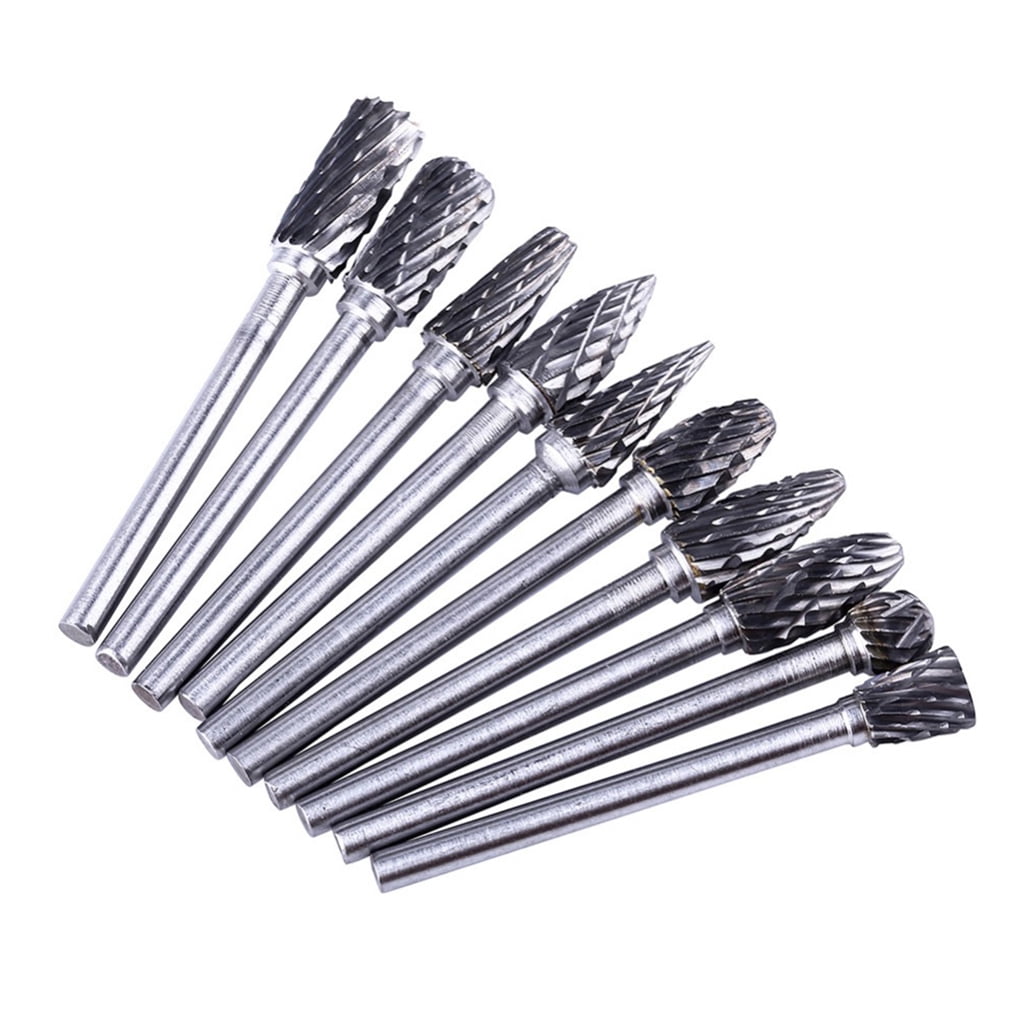 5 Pcs Carbide Burr Rotary File Set, Die Grinder Bits Rotary File Kit, Carbide Burr Files, 6mm/0.24in Shank, Double Cut For Engraving, Drilling, Carving, Polishing - View #13