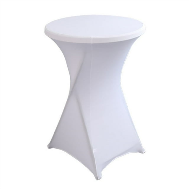 80cm Round Stretch Tablecloth Table Cloth for Banquet Wedding Cocktail Tables