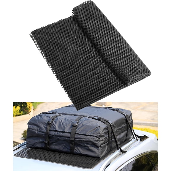 Car Roof Rack Pads, 47" x 35" Non-Slip Roof Cargo Bag Protective Mat, PVC Soft Shell Roof Cushioned Protection Layer Accessories