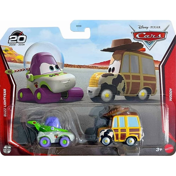 Disney / Pixar Cars Metal Buzz Lightyear & Woody Diecast Car 2-Pack