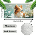 thumbnail image 2 of 1 Pcs 2D Flat License Plate Covers & Frames, Collie in Flowers For Decorative Front, Waterproof For Decoration Aluminum License Plate Covers & Frames Cover For Men Women, 12" X 6", 2 of 7