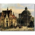thumbnail image 1 of Ceramic Tile Mural-Willem Koekkoek Village Painting 122. 30" w x 24" h using (20) 6 x 6 ceramic tiles, 1 of 3