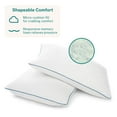 Sleep Innovations Premium Shredded Gel Memory Foam Pillows, Queen Size