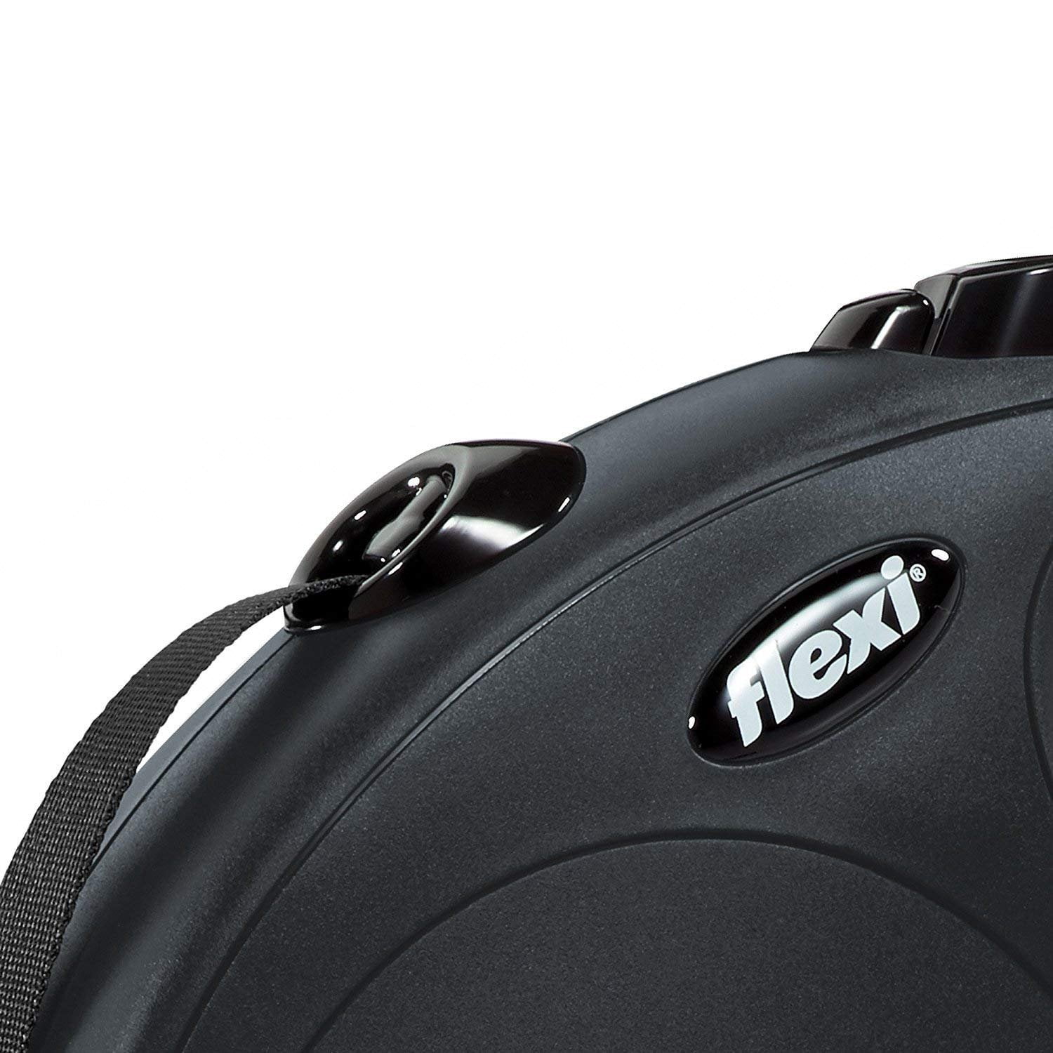 Flexi New Classic Retractable Dog Leash Tape, 16 ft, Medium/Large, Black