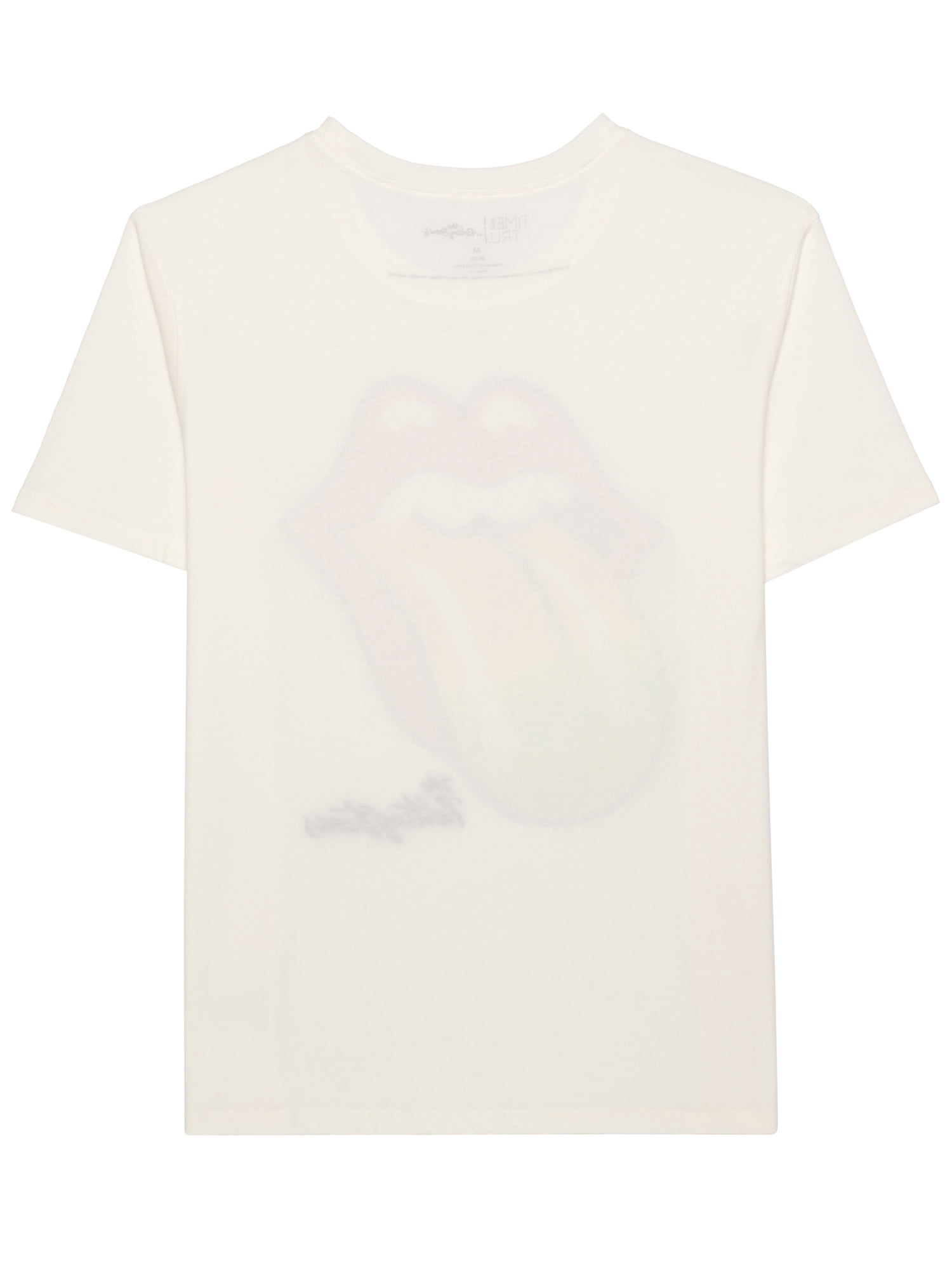Time and Tru Women's Rolling Stones Rainbow Logo Graphic Tee, Sizes XS-XXXL