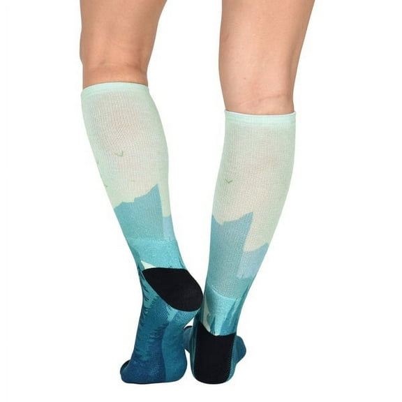 Sierra Socks Evergreen Pattern CoolMax Socks, Nature Collection for Men & Women Eco-Friendly Knee High Socks